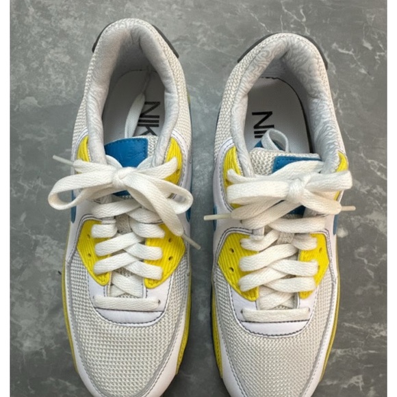 Nike Shoes - Nike Air Max White and Yellow Athletic Shoes size 6 woman